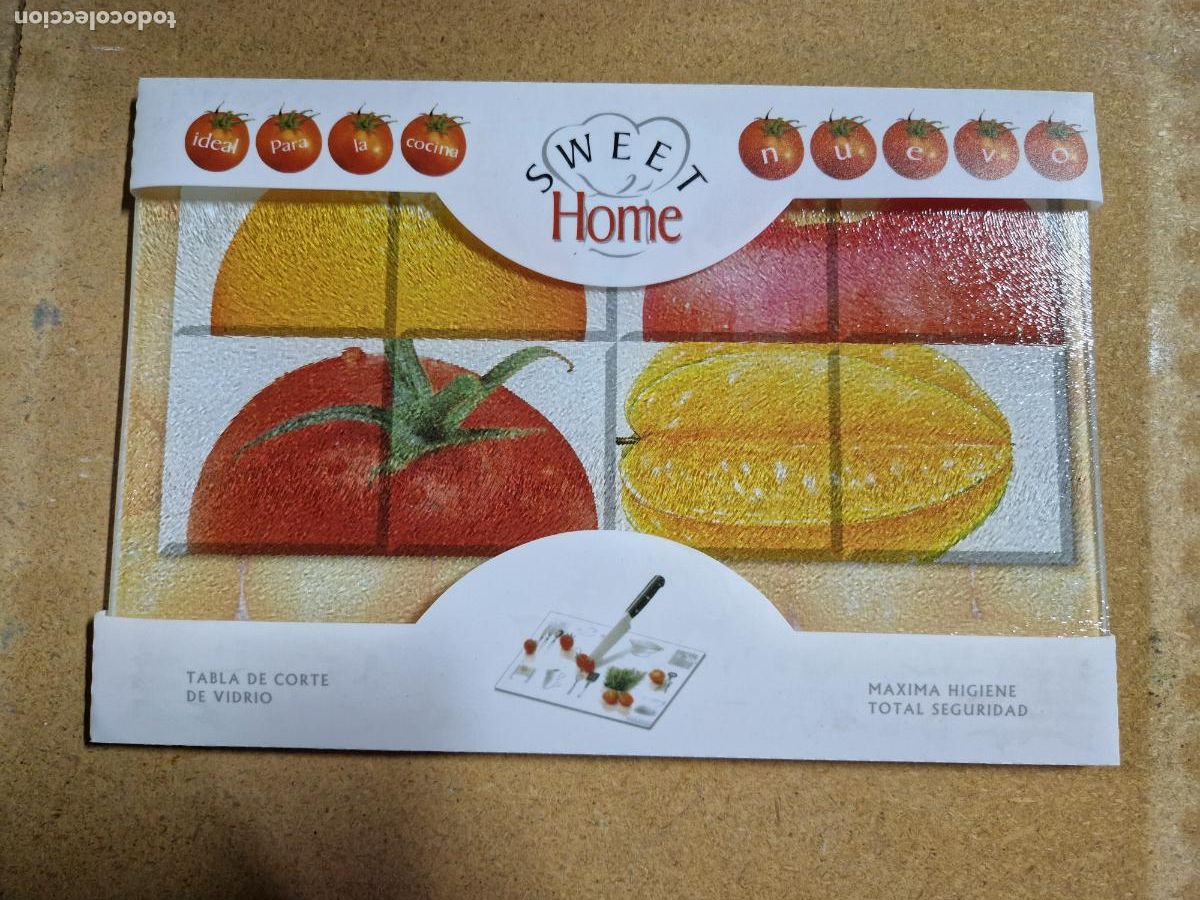 Coleccionismo: BONITA TABLA DE COCINA EN CRISTAL. DISE&Ntilde;O DE FRUTAS. MEDIDA 30*20