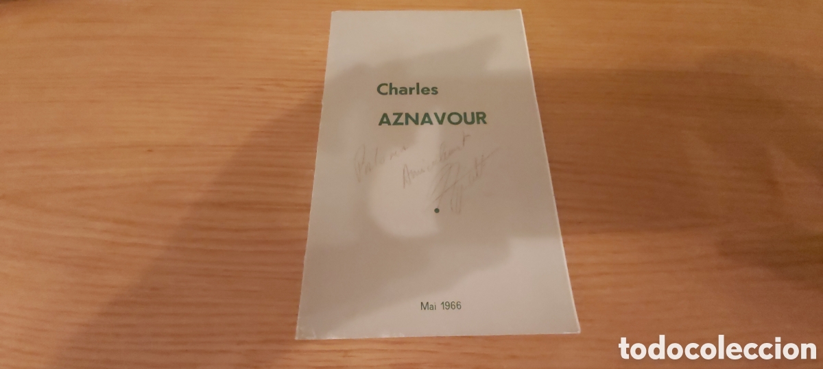 Coleccionismo: CHARLES AZNAVOUR.- AUTOGRAFO Y FIRMA ORIGINAL