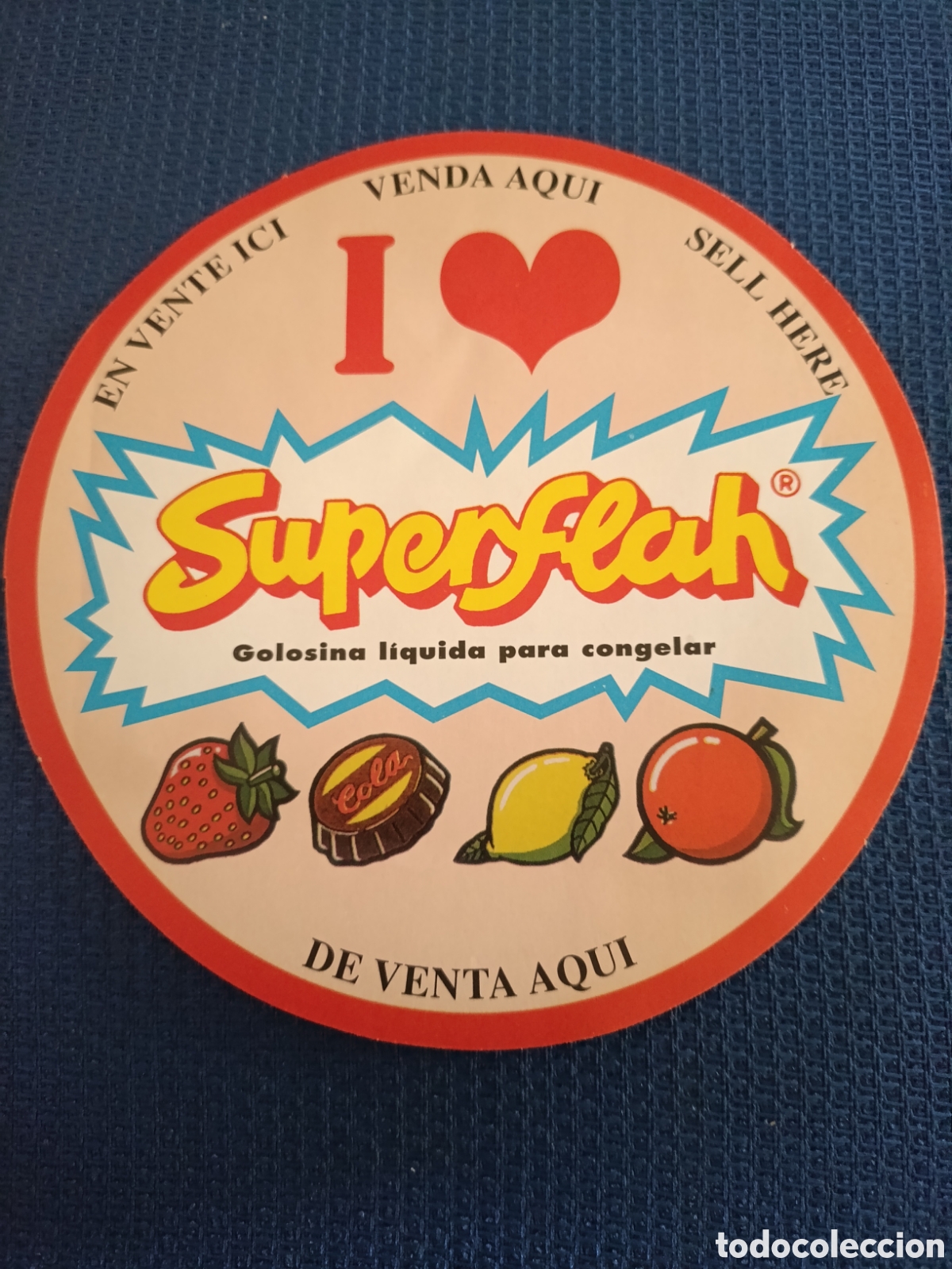 Coleccionismo: PEGATINA SUPERFLAH A&Ntilde;OS 90