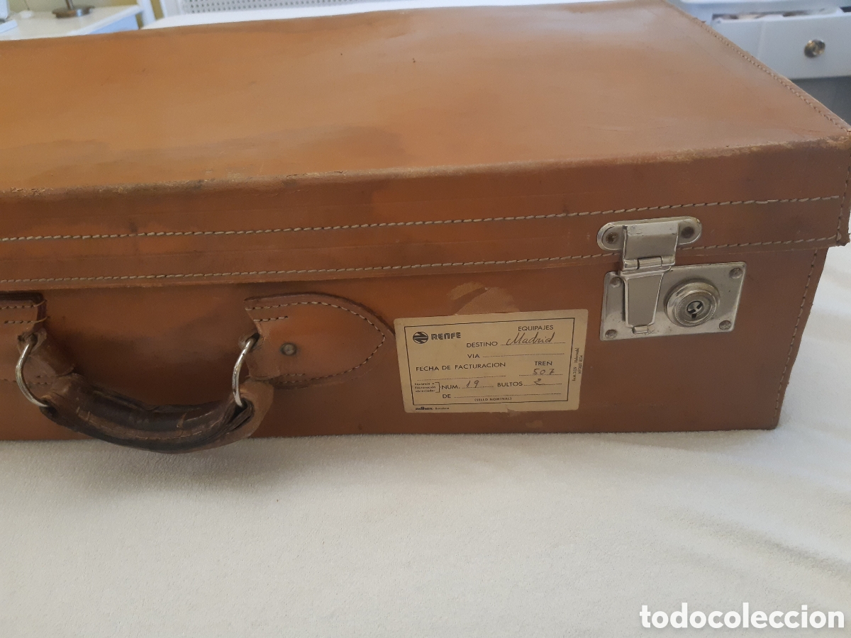 Coleccionismo: Maleta vintage de cuero - Foto 2