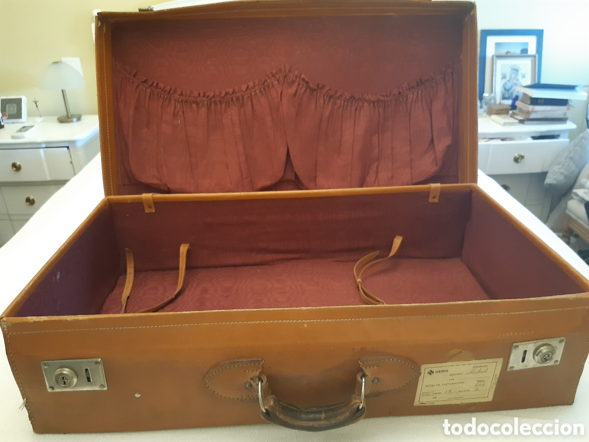 Coleccionismo: Maleta vintage de cuero - Foto 3