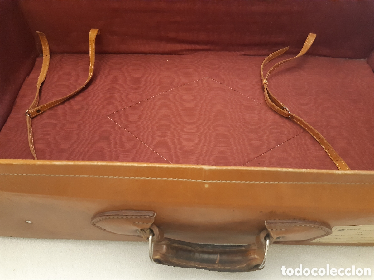 Coleccionismo: Maleta vintage de cuero - Foto 4