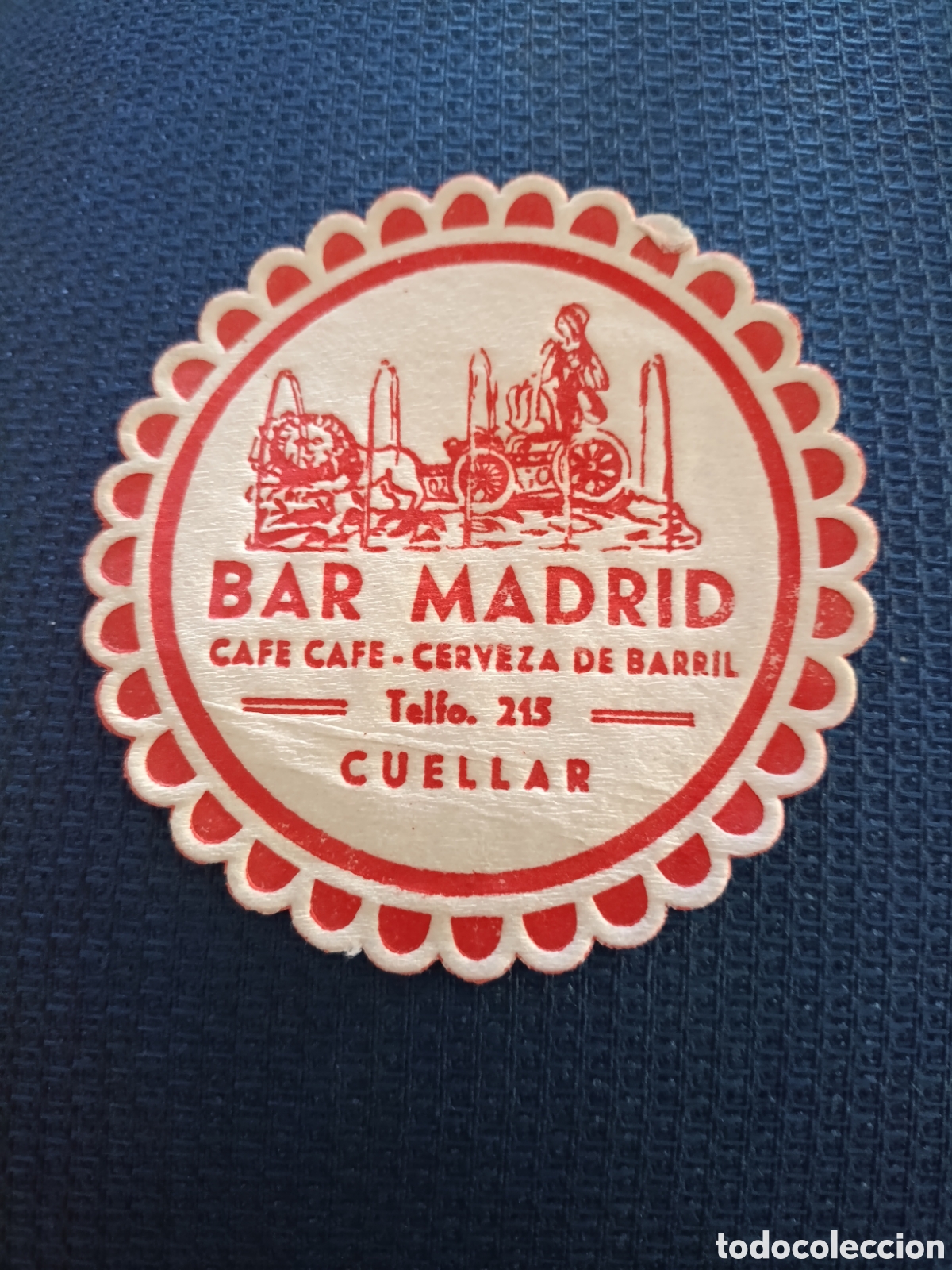 Coleccionismo: Bar Madrid Cuellar [ POSAVASOS A&Ntilde;OS 40 ]