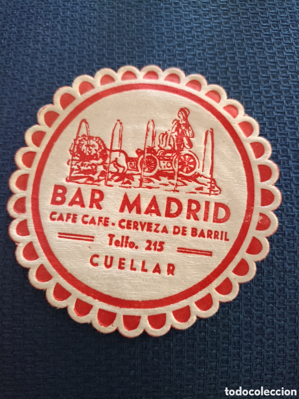 Coleccionismo: Bar Madrid Cuellar [ POSAVASOS A&Ntilde;OS 40 ]