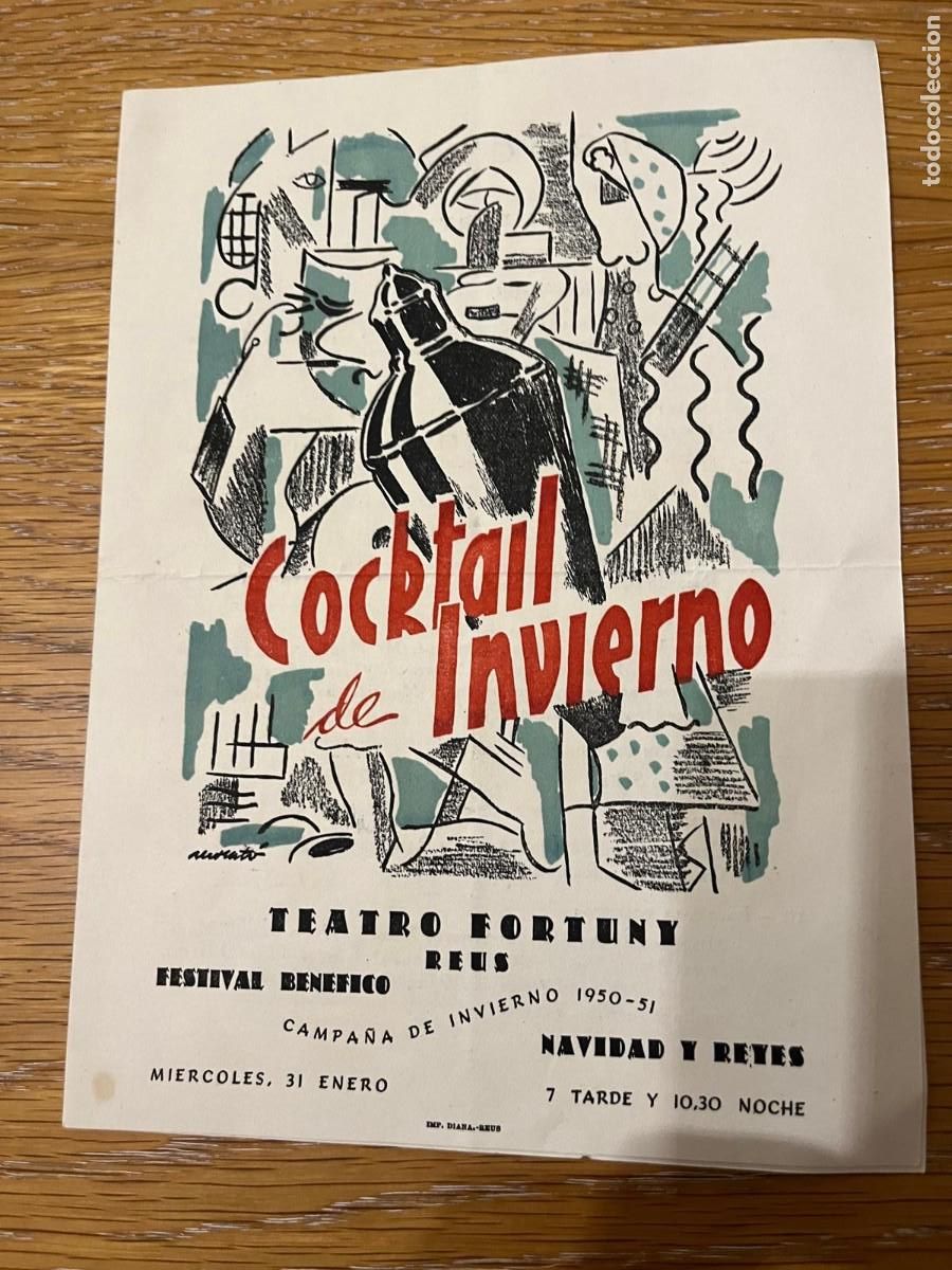 Colecionismo: Cocktail invierno Teatro Fortuny Reus 1950-51