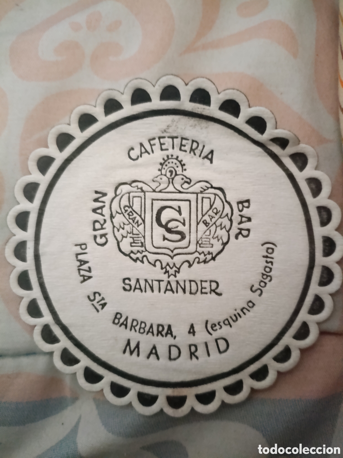 Coleccionismo: Cafeter&iacute;a gran bar Madrid Santander [ POSAVASOS A&Ntilde;OS 40 ]
