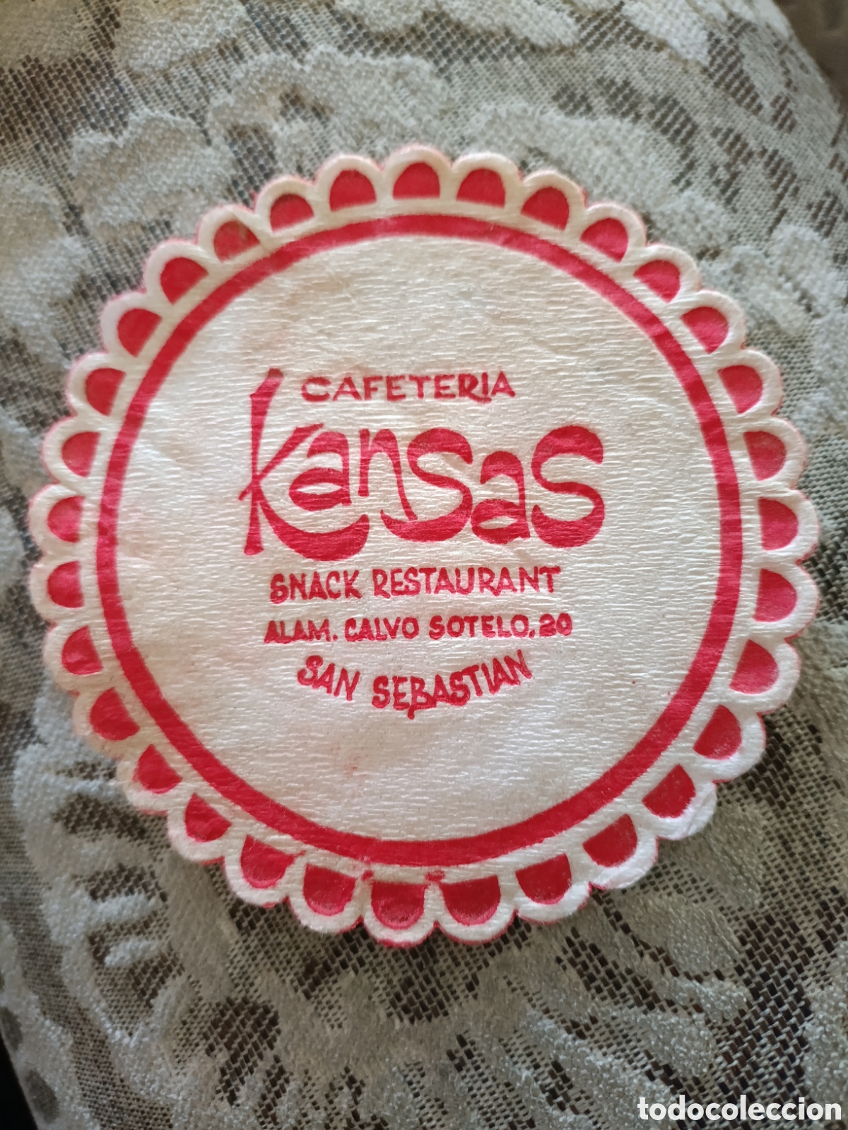 Coleccionismo: CEFETERIA KANSAS SAN SEBASTI&Aacute;N [ POSAVASOS A&Ntilde;OS 40 ]