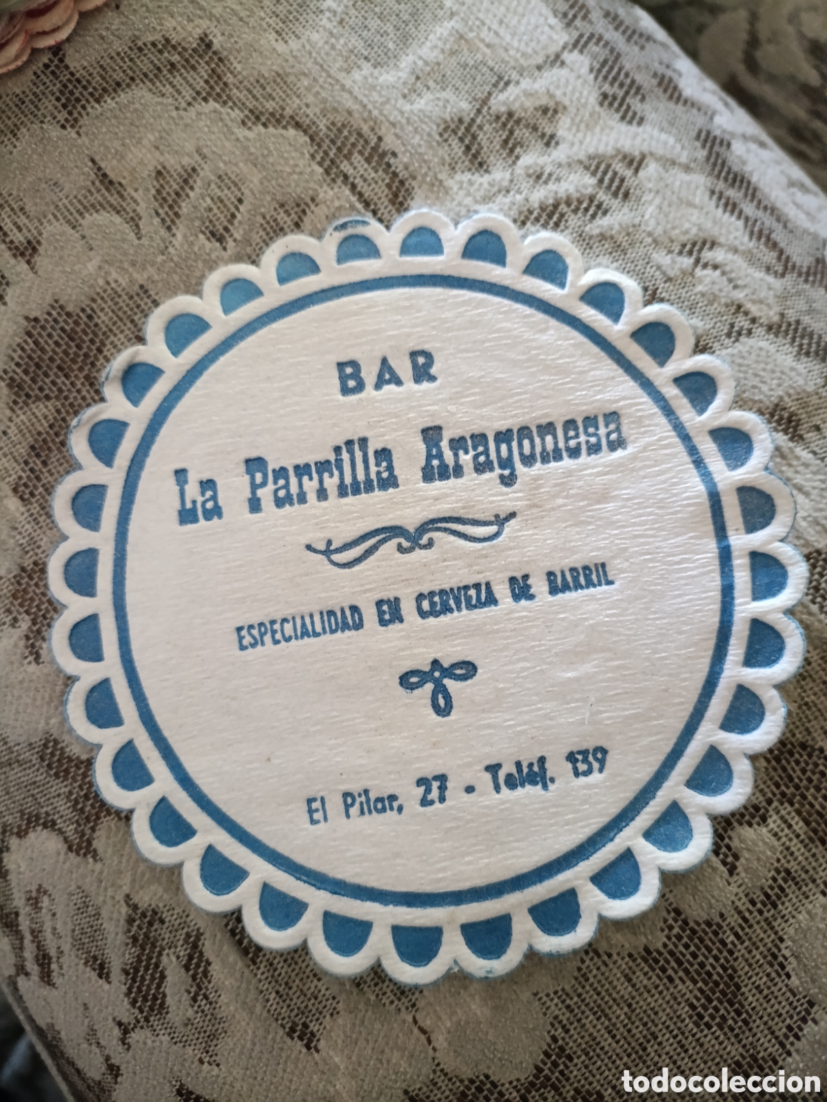 Coleccionismo: Bar la parrilla aragonesa [ POSAVASOS A&Ntilde;OS 40 ]