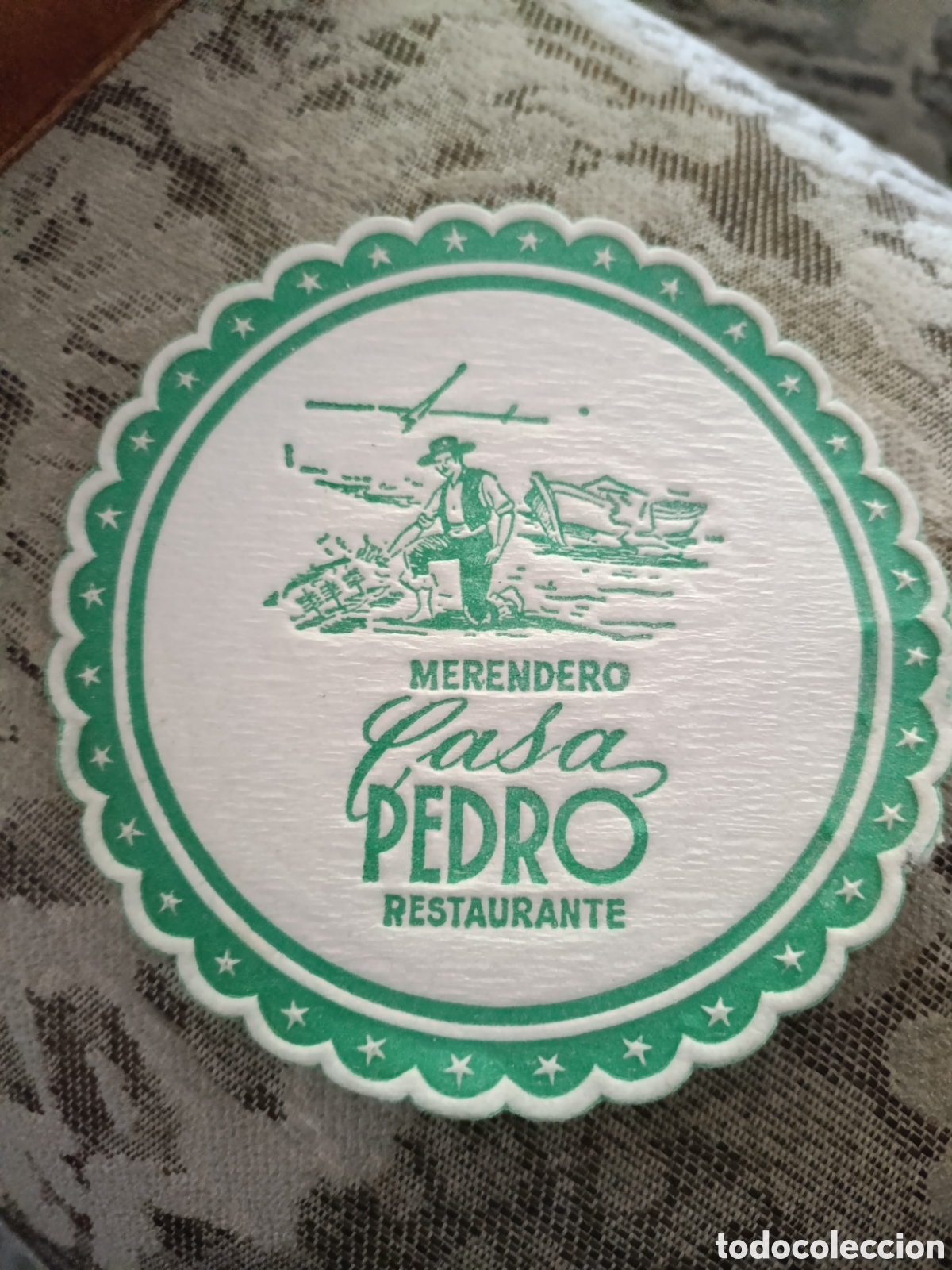 Coleccionismo: Merendero pasa a Pedro restaurante [ POSAVASOS A&Ntilde;OS 40 ]