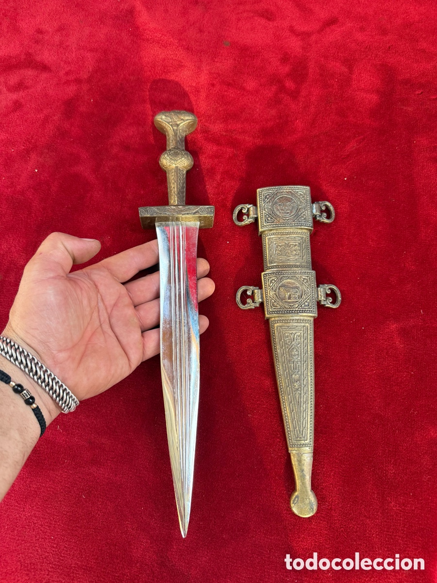 Coleccionismo: Preciosa daga romana,replica siglo I A.C Julio Cesar!