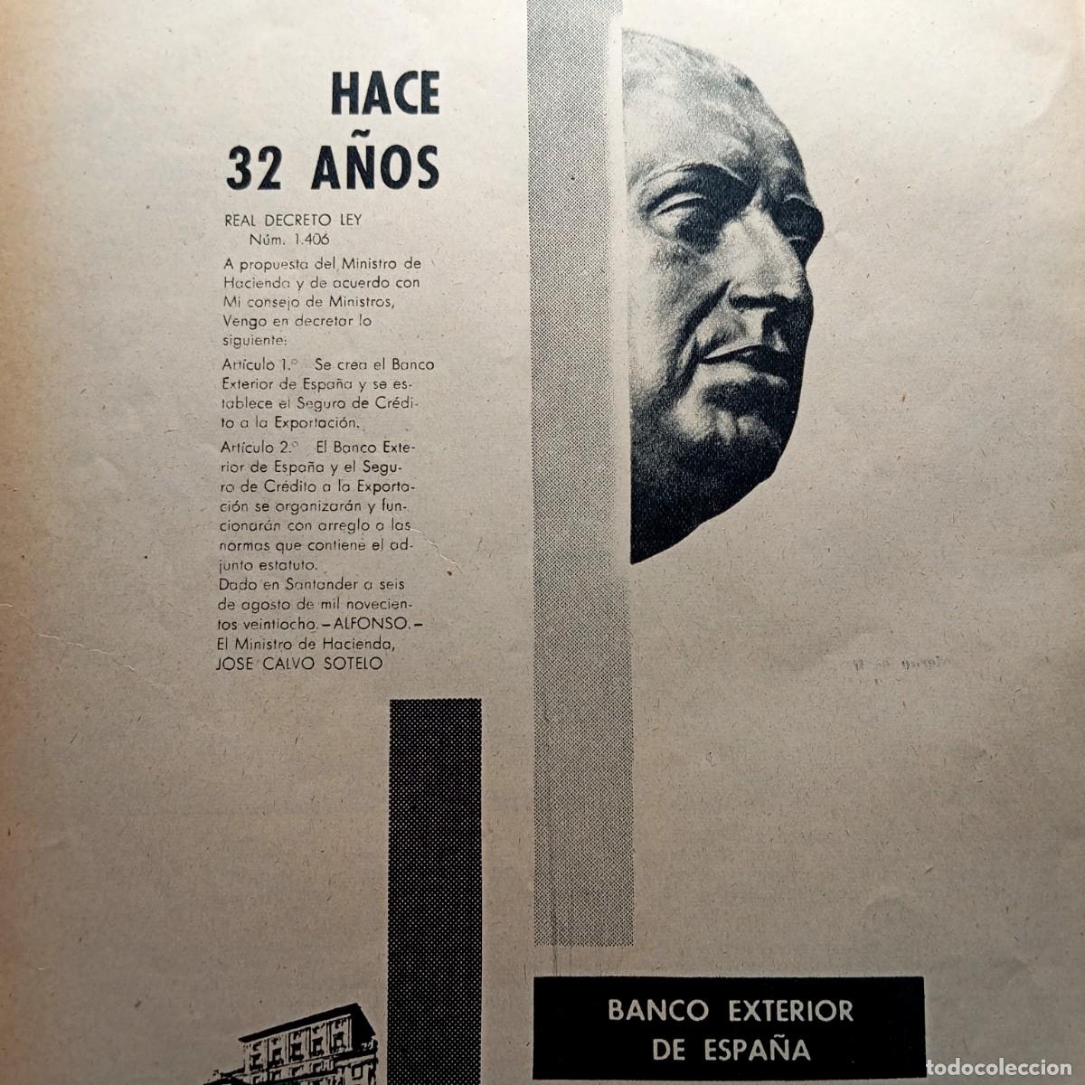 Coleccionismo: ⚜️ L04A03. Anuncio Banco Exterior de Espa&ntilde;a 1960 Francisco Franco Calvo Sotelo Publicidad Hist&oacute;rica