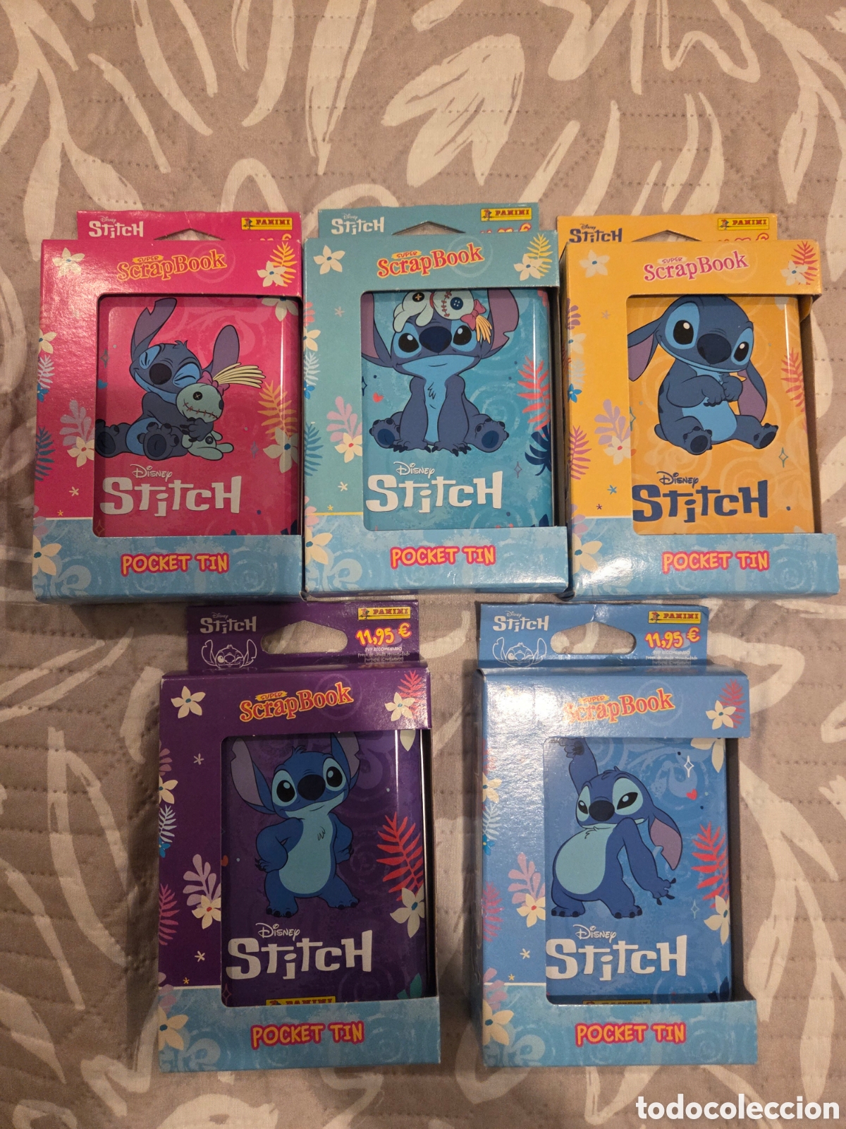 Coleccionismo: Lote 5 cajas metalicas stitch panini scrapbook