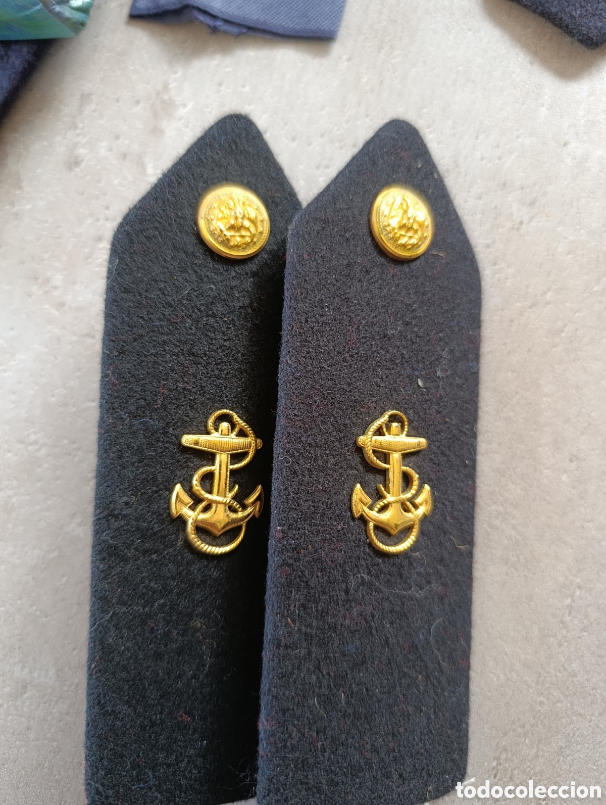 Coleccionismo: Pareja de hombreras uniforme de paseo Marina militar Francia
