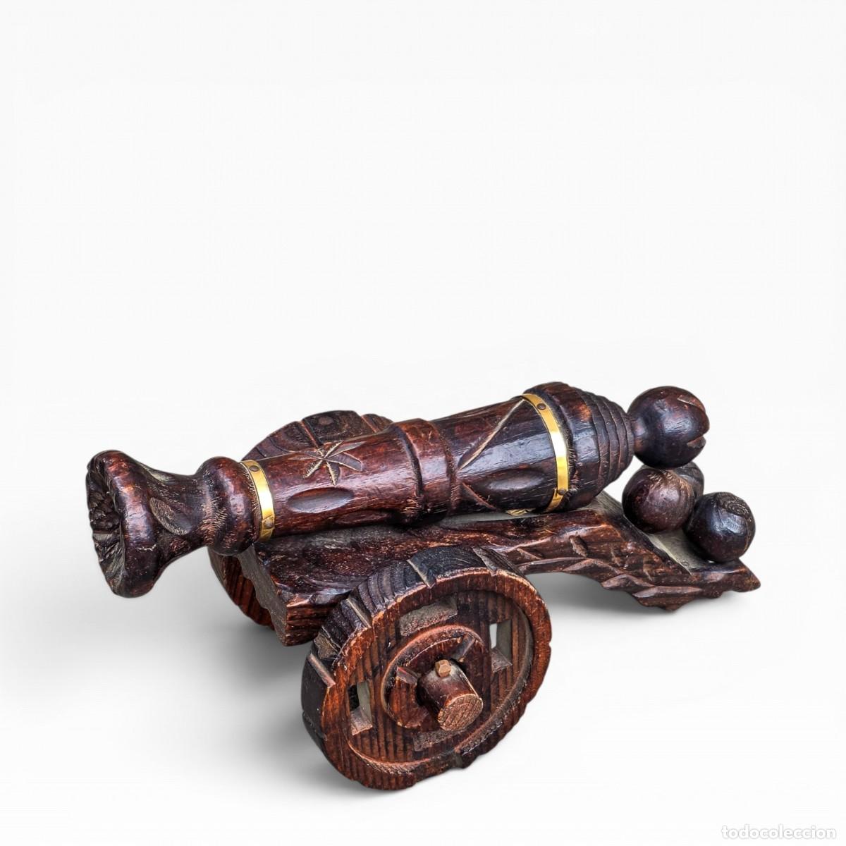 Coleccionismo: Canh&atilde;o Decorativo Antigo Madeira Talhada | 45cm | Pe&ccedil;a de Cole&ccedil;&atilde;o