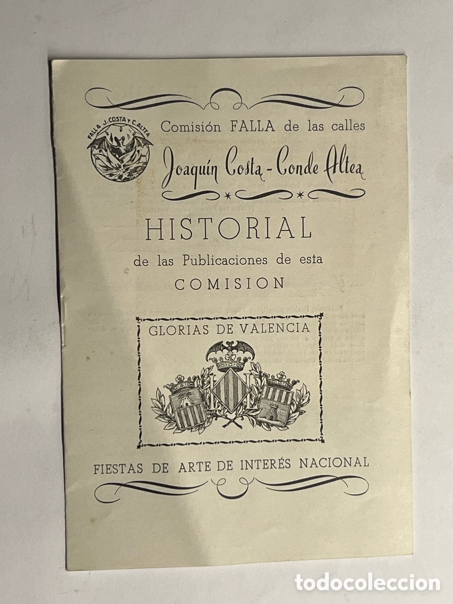 Coleccionismo: Comisi&oacute;n Falla de las calles Joaqu&iacute;n Costa - Conde Altea. HISTORIAL de las Publicaciones (a.1953)