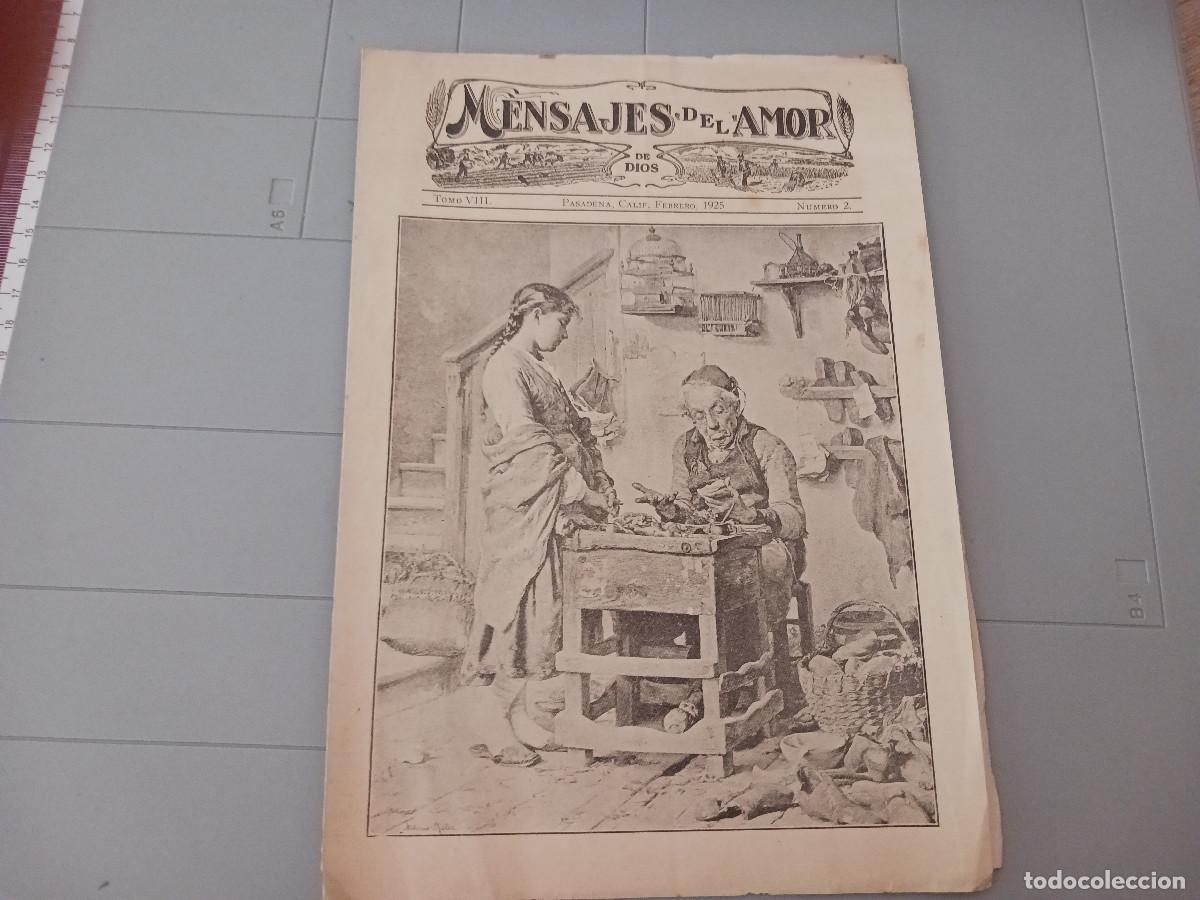 Coleccionismo: diptico, mensajes del amor de dios, n&ordm; 2, pasadena, california 1925, J.T. Armet editor