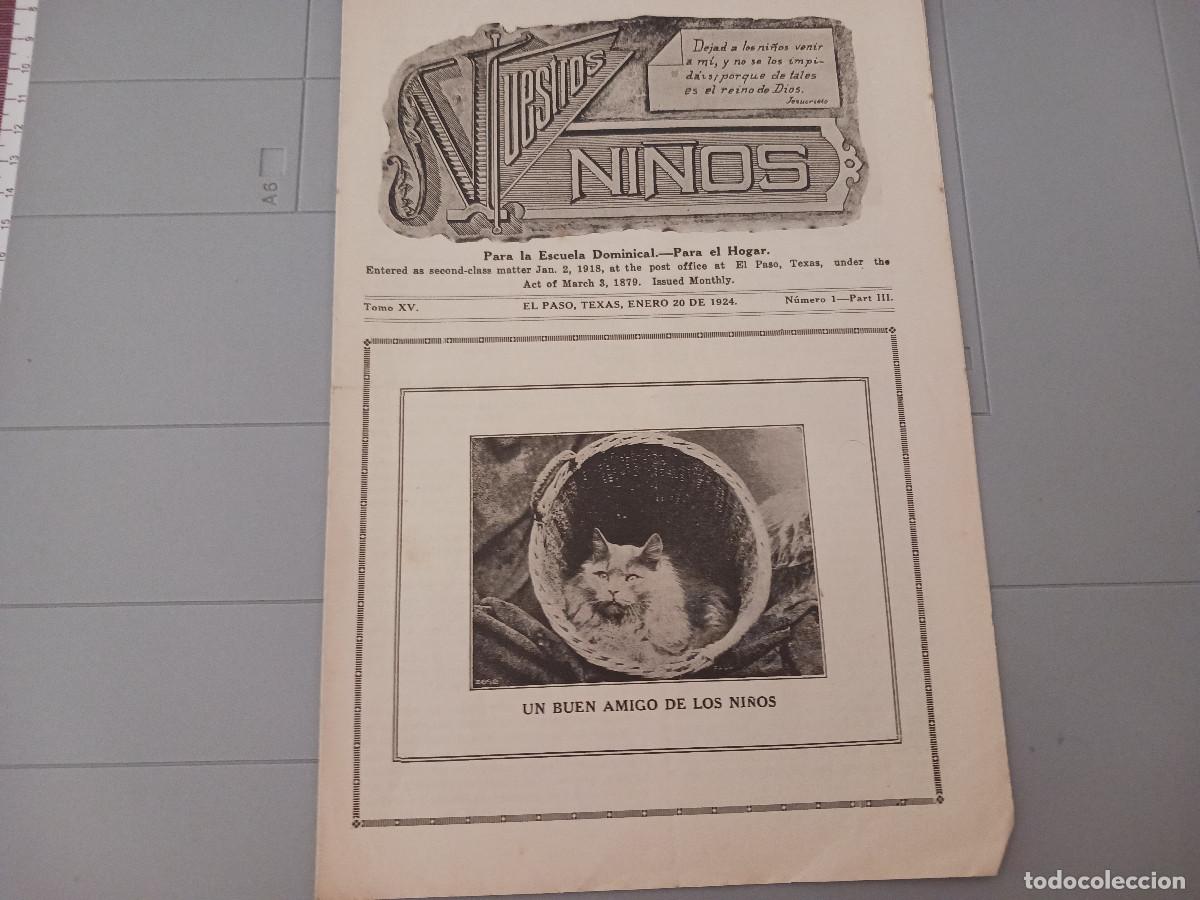 Coleccionismo: diptico, nuestros ni&ntilde;os, el paso, texas, 1924, casa bautista de publicaciones,