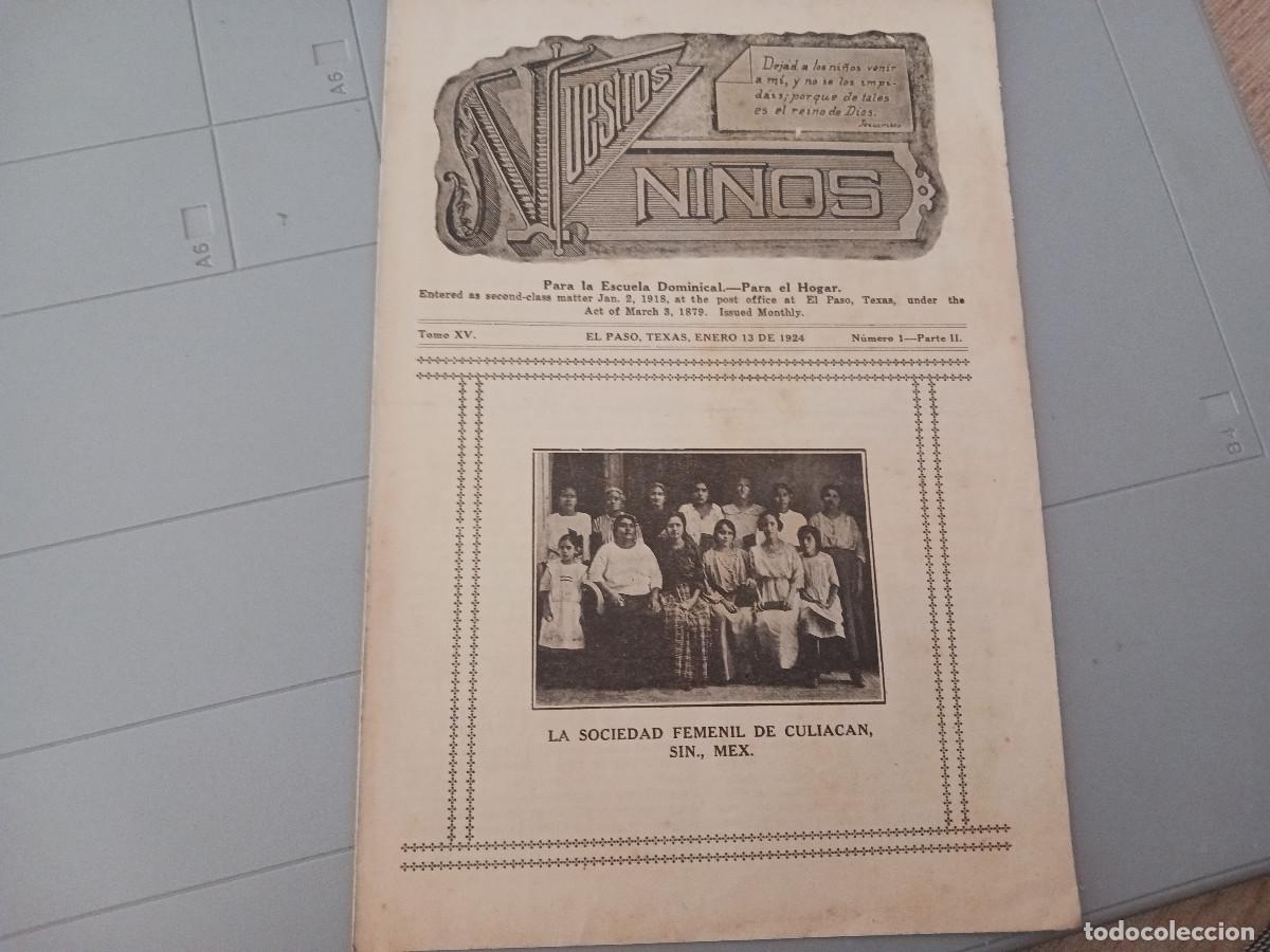 Coleccionismo: diptico, nuestros ni&ntilde;os, el paso, texas, 1924, casa bautista de publicaciones,