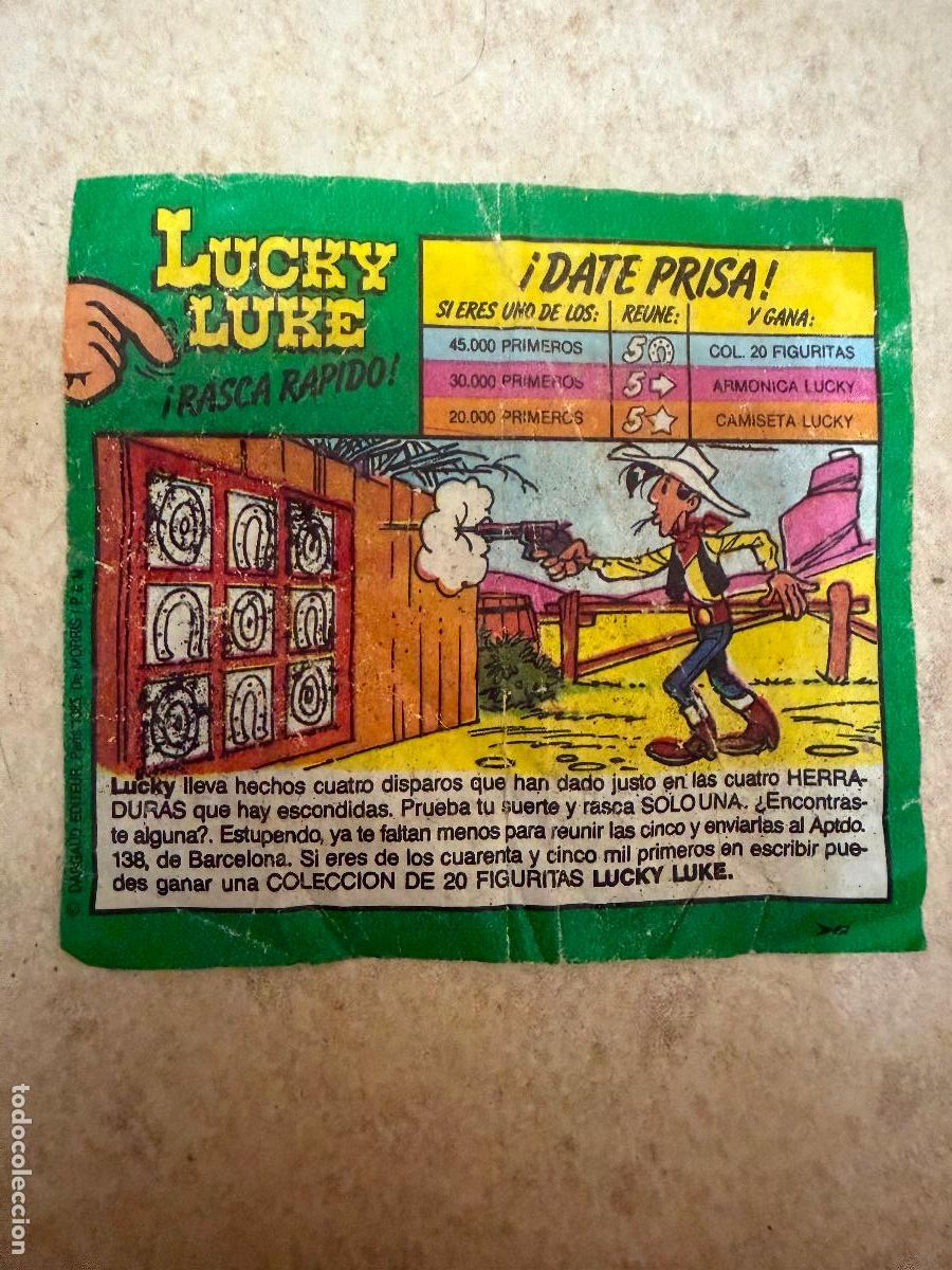 Coleccionismo: Cromo chicle lucky luke