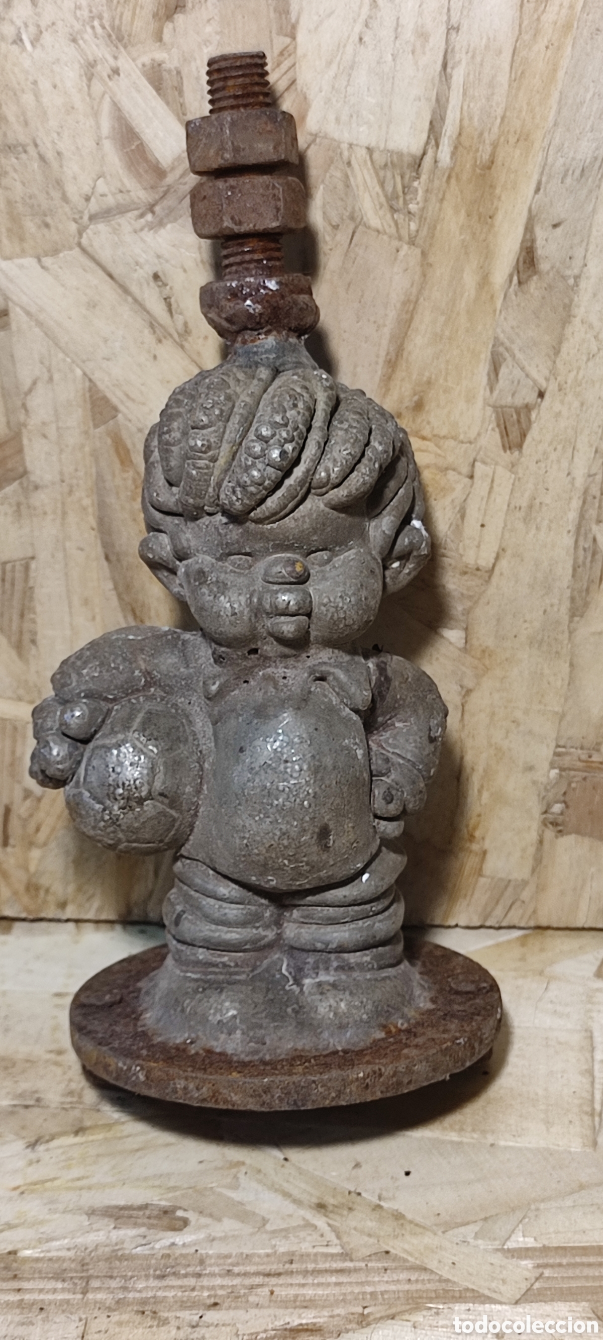 Coleccionismo: Antiguo y espectacular molde matriz de n&iacute;quel para fabricar mu&ntilde;ecos mu&ntilde;ecos de goma con pito chifle.