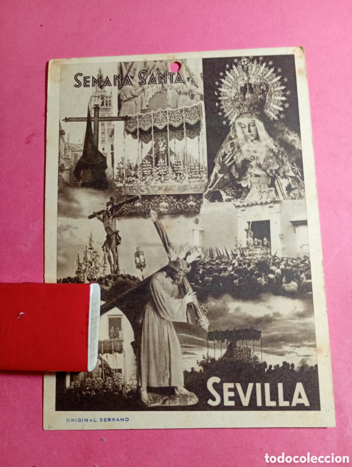 Collecting paper: SEVILLA - SEMANA SANTA ORIGINAL DE SERRANO b/n ESCRITA EN 1948