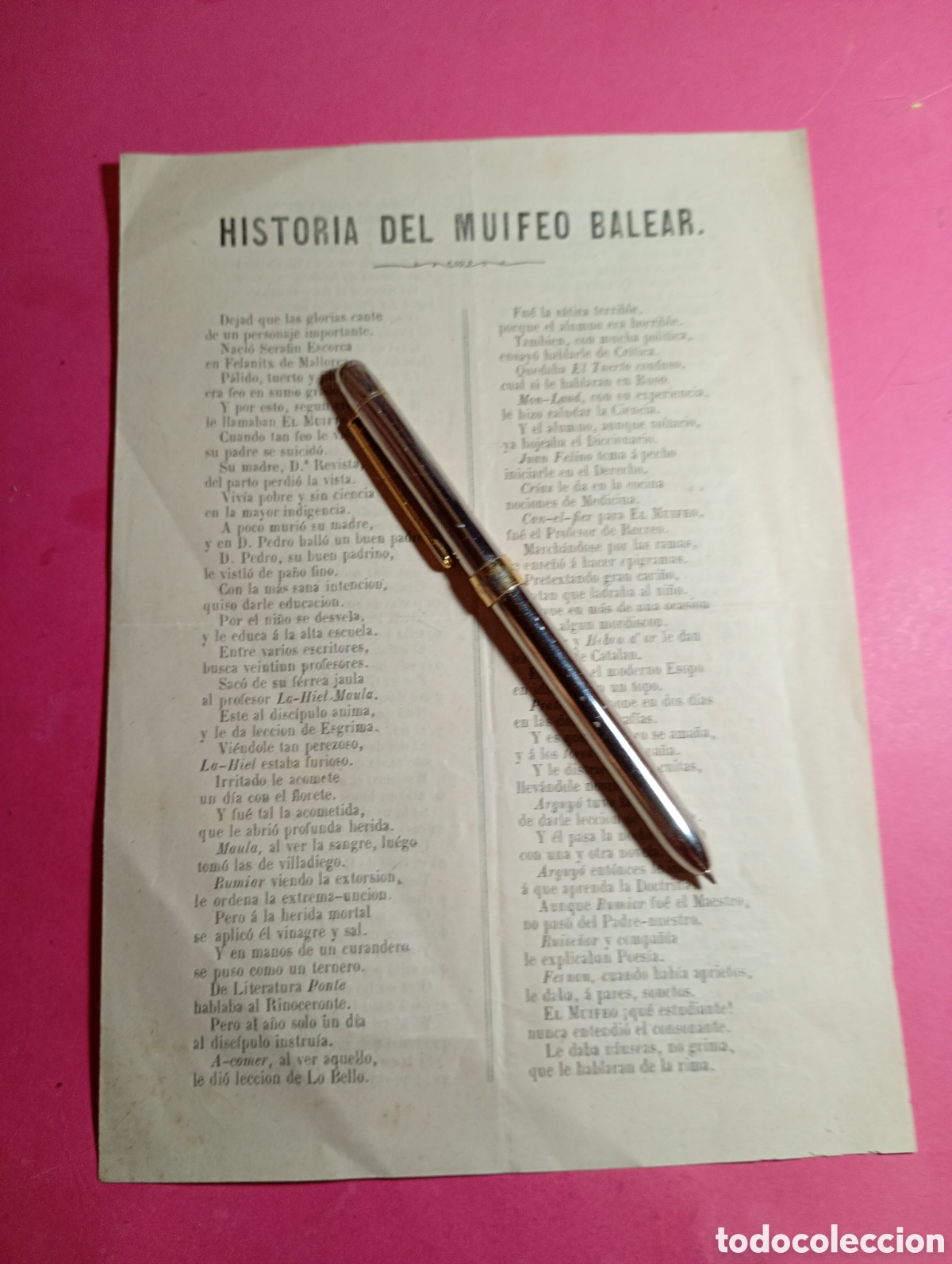 Coleccionismo: FELANITX MALLORCA HISTORIA DEL MUIFEO BALEAR Simplicio Albarda Cabestro en ciencias y artes maestro