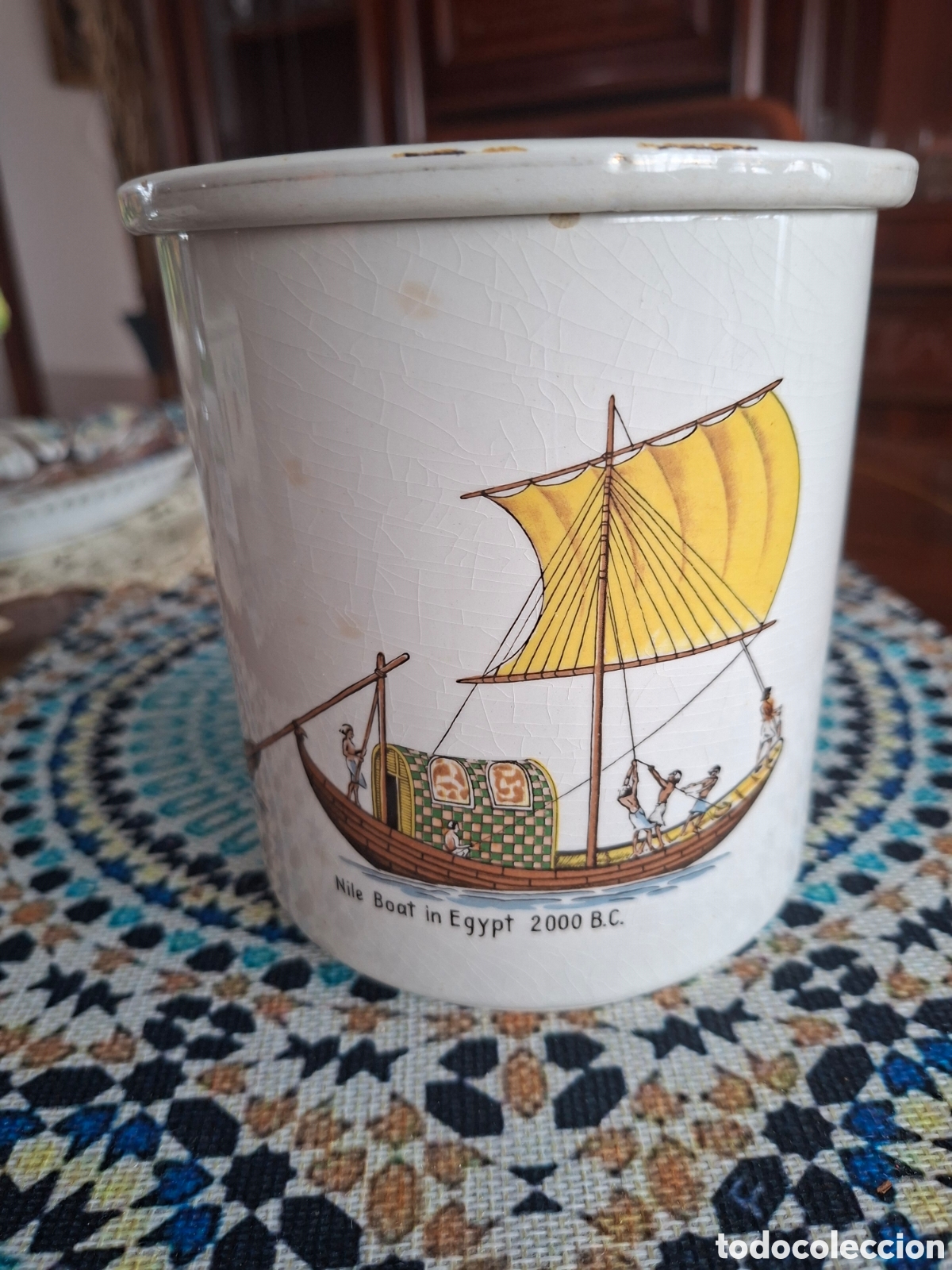 Coleccionismo: Tarro de barco Egipcio