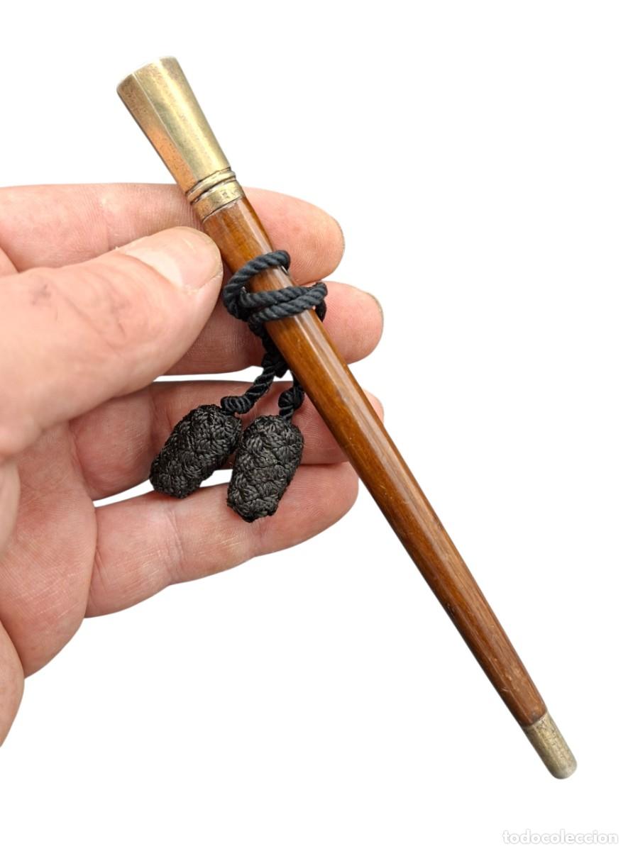 Sammeln: MINIATURA DE BASTON DE ALCALDE EN MADERA Y PLATA