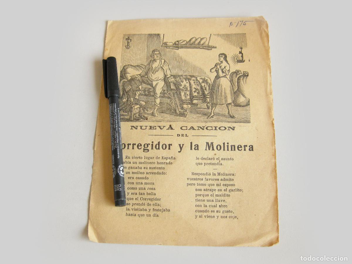 Coleccionismo: PLIEGO DE CORDEL DE LA NUEVA CANCI&Oacute;N DEL CORREGIDOR Y LA MOLINERA