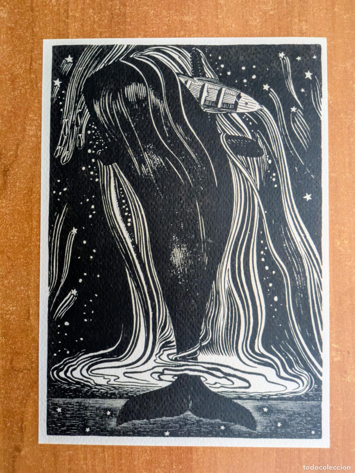 Collecting paper: L&aacute;mina Moby Dick. The Lakeside Press. Herman Neville. Chicago. A&ntilde;o 1930.