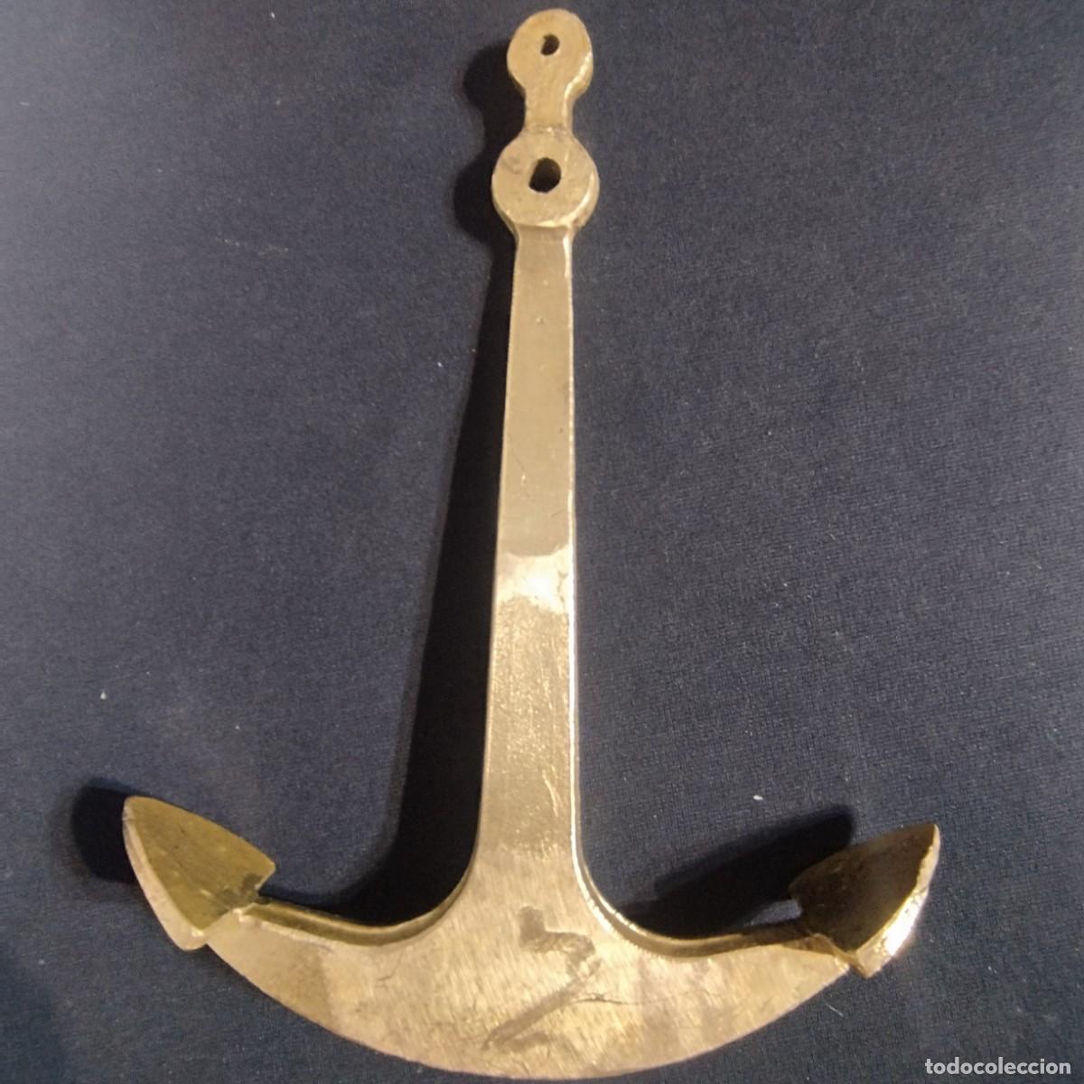 Coleccionismo: ANCLA DECORACION NAUTICA DECORATIVA DE BRONCE - 915 GRAMOS -