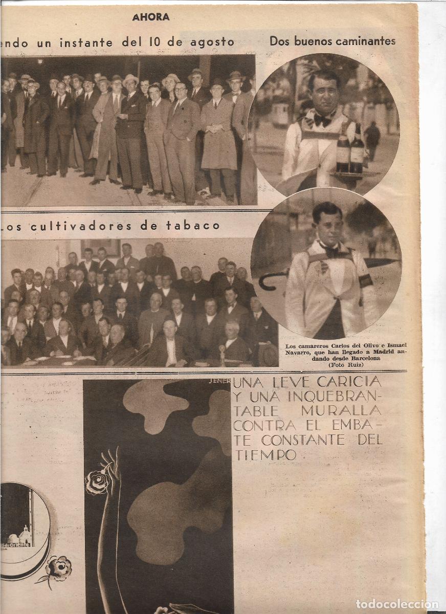 Coleccionismo: 1933 RECORTE PRENSA LLEGADA A MADRID DESDE BCNA ANDANDO CAMAREROS CARLOS DEL OLIVO ISMAEL NAVARRO