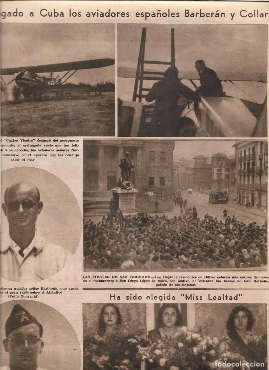 Coleccionismo: A&Ntilde;O 1933 RECORTE PRENSA AVIACION LLEGADA A CUBA AVIADORES BARBERAN Y COLLAR VUELO SEVILLA CUBA