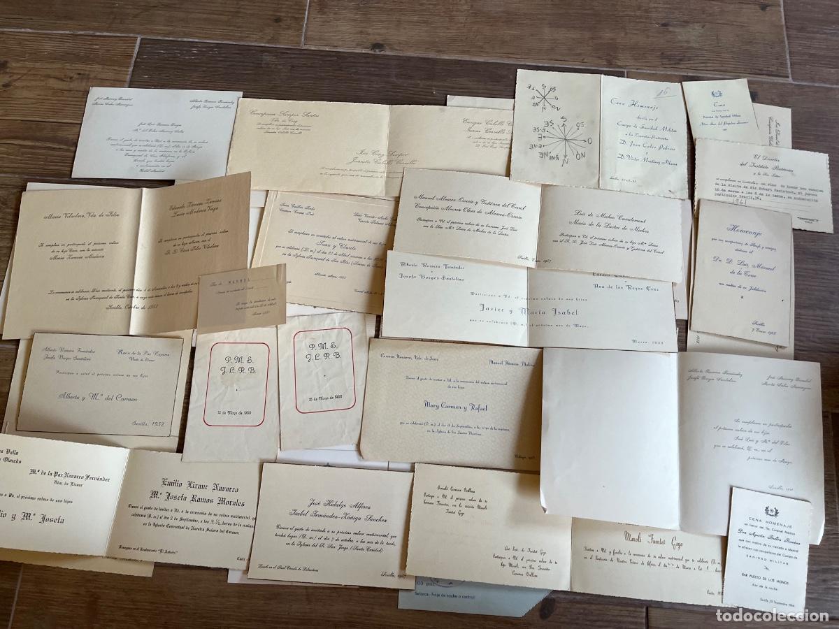 Coleccionismo: Espectacular lote de invitaciones, actos y bodas de alto post&iacute;n - a&ntilde;os 60 y 70 - Madrid y Sevilla