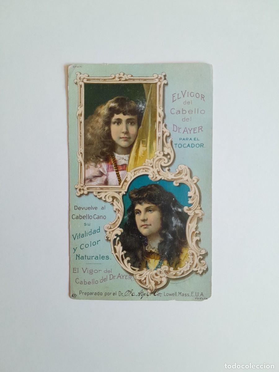 Coleccionismo: PUBLICIDAD T&Oacute;NICO PARA EL CABELLO DEL DR. AYER (c.1910)