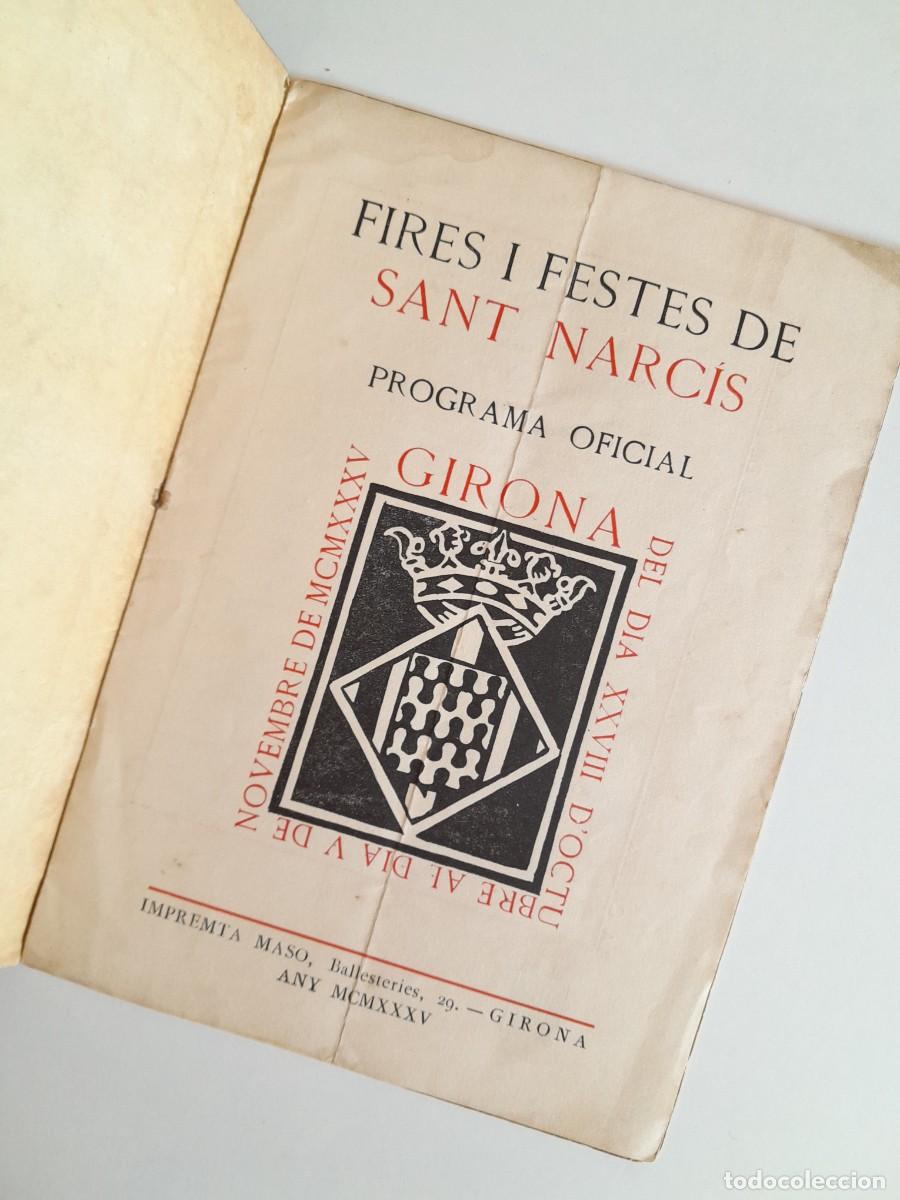 Coleccionismo: PROGRAMA FIRES I FESTES DE SANT NARC&Iacute;S DE GIRONA (1935) - Foto 2