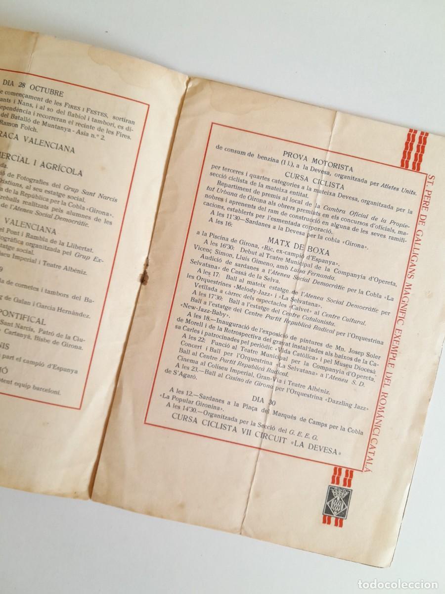Coleccionismo: PROGRAMA FIRES I FESTES DE SANT NARC&Iacute;S DE GIRONA (1935) - Foto 3