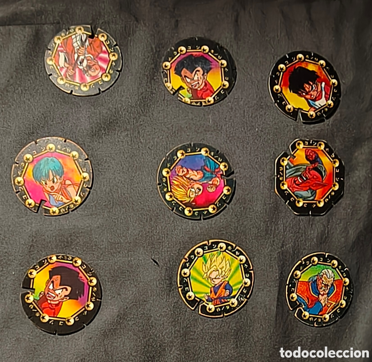 Coleccionismo: Lote de 9 Mega Tazos Voladores Octogonales de Dragon Ball Z - Matutano (1995)