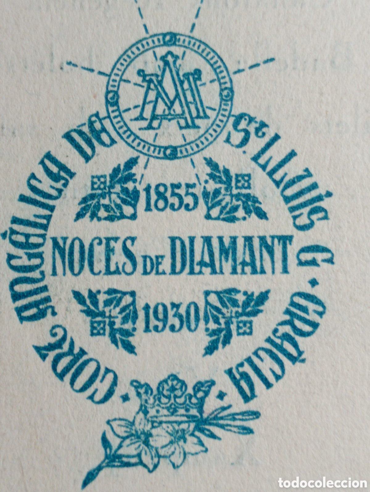 Collecting paper: gracia cort ang&egrave;lica de sant lluis gonzaga 1930 apat de germanor noces d diamant firmes autografes