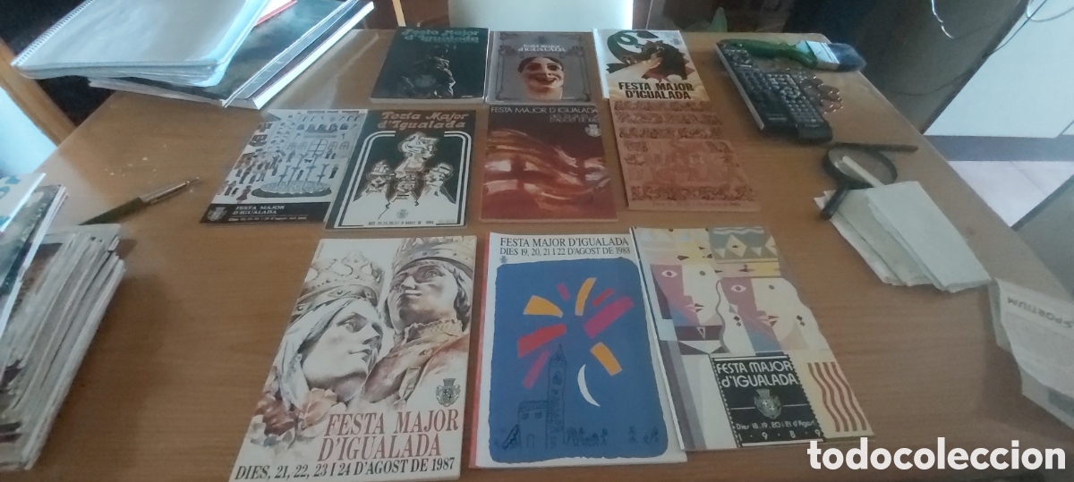 Coleccionismo: 10 PROGRAMAS DE FESTA MAJOR D' IGUALADA. 1980 A 1989