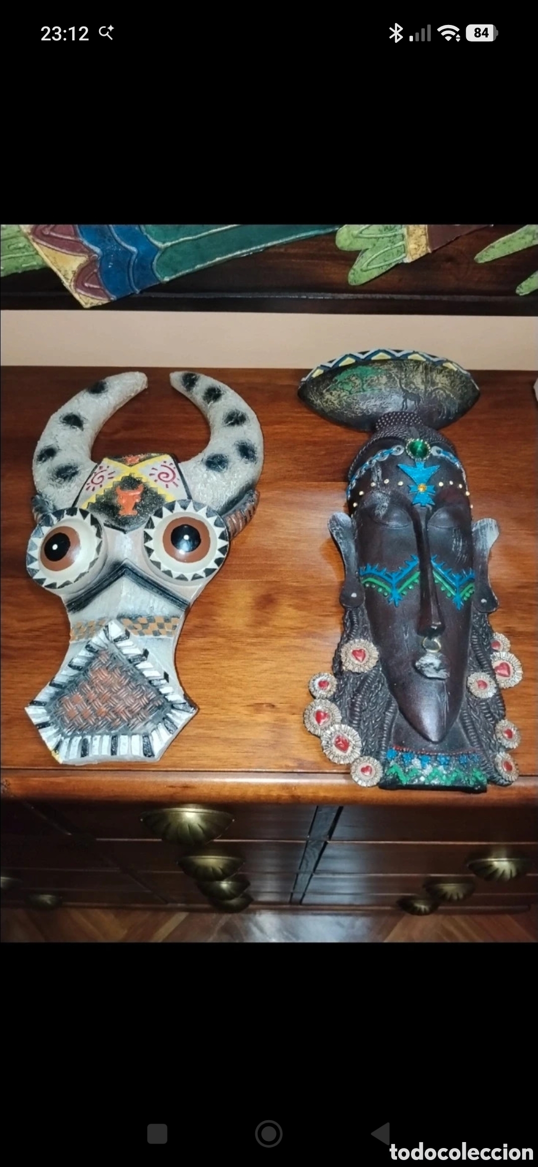 Coleccionismo: 2 m&aacute;scaras de resina