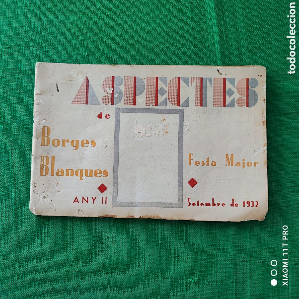 Coleccionismo: Programa Festa Major Borges Blanques 1932.