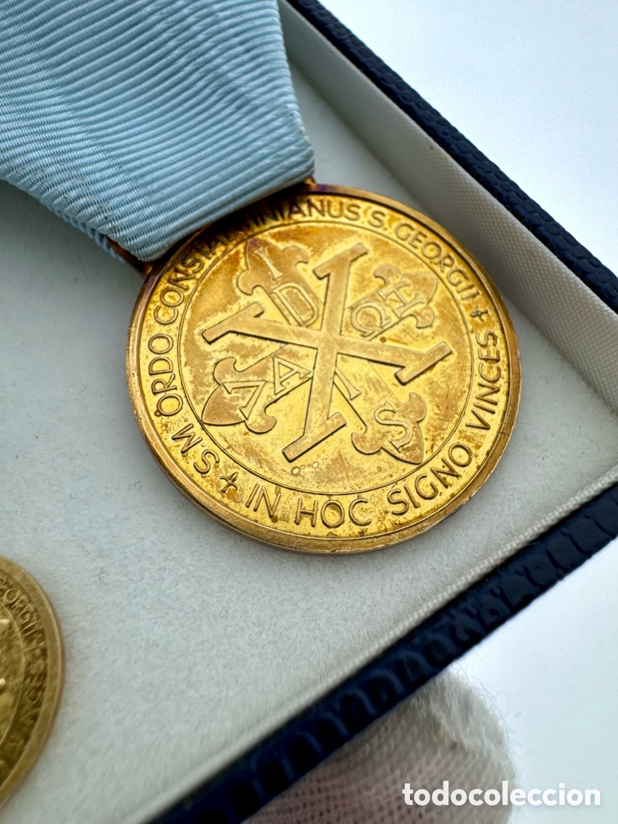 Collecting: Medalla al M&eacute;rito Orden Constantiniana de San Jorge Plata 925 Dorada con Estuche