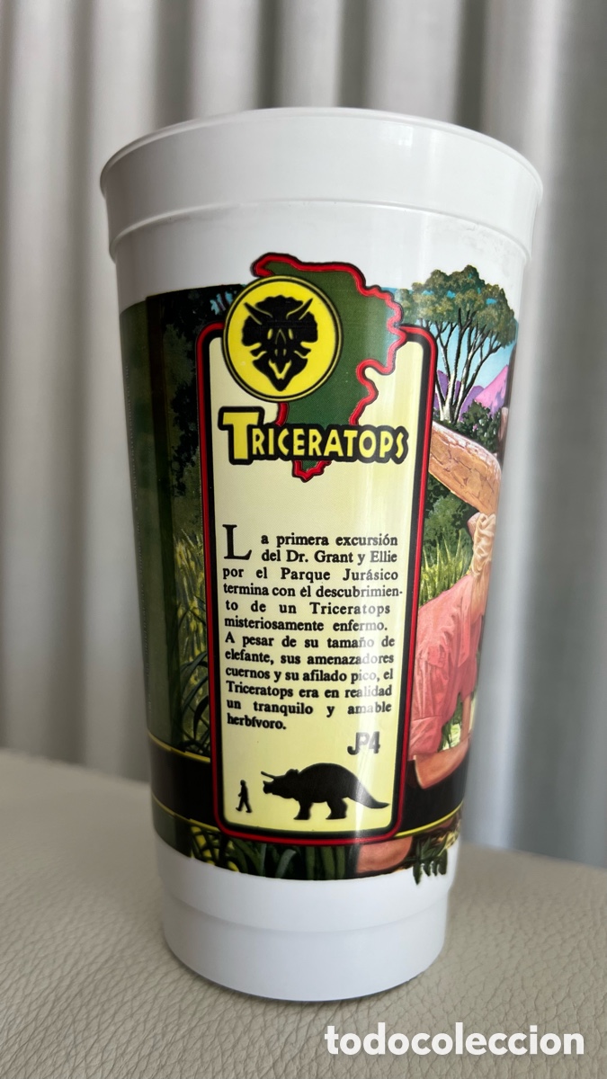 Coleccionismo: VASO JURASSIC PARK MC DONALDS DONALD MACDONALDS 1992 TYRANOSAURIUS REX SPILBERG DINOSAURIO T REX