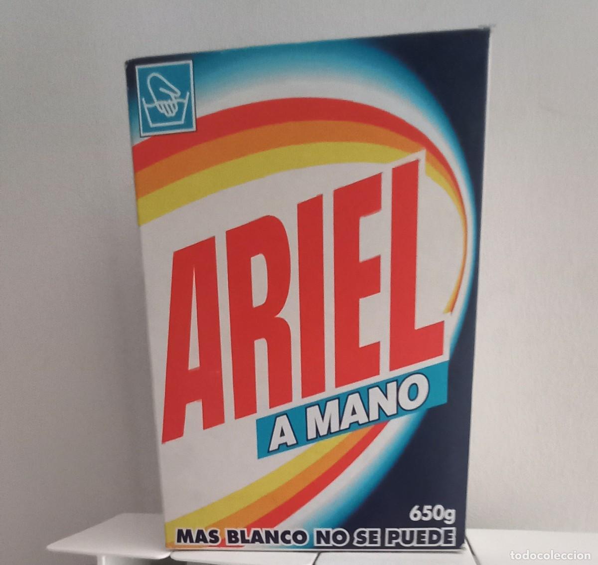 Coleccionismo: Antigua caja sin abrir detergente a mano Ariel jab&oacute;n Procter & Gamble Espa&ntilde;a Madrid