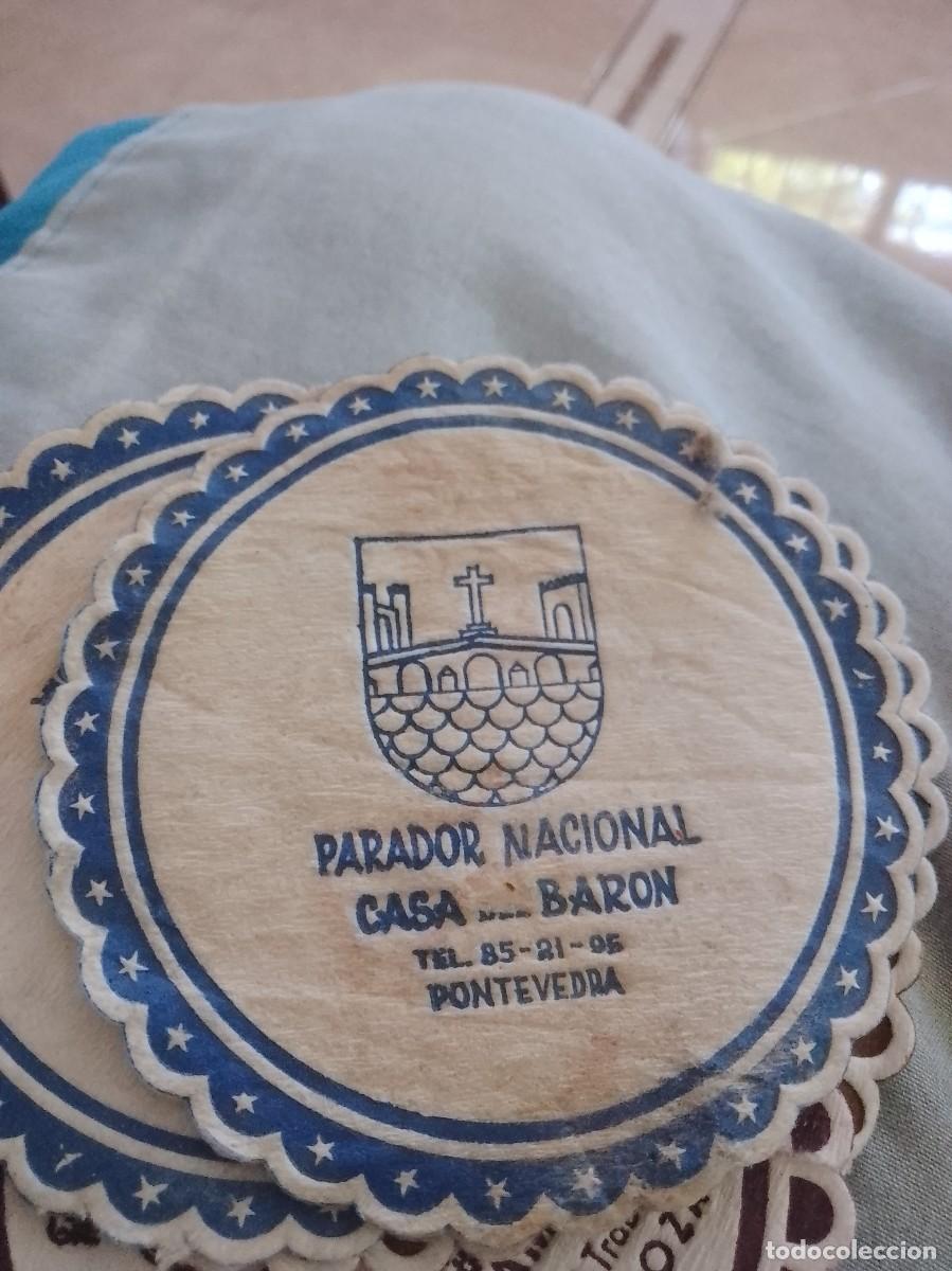 Coleccionismo: Posavasos a&ntilde;os 50 60 aproximado parador Nacional cada bar&oacute;n Pontevedra