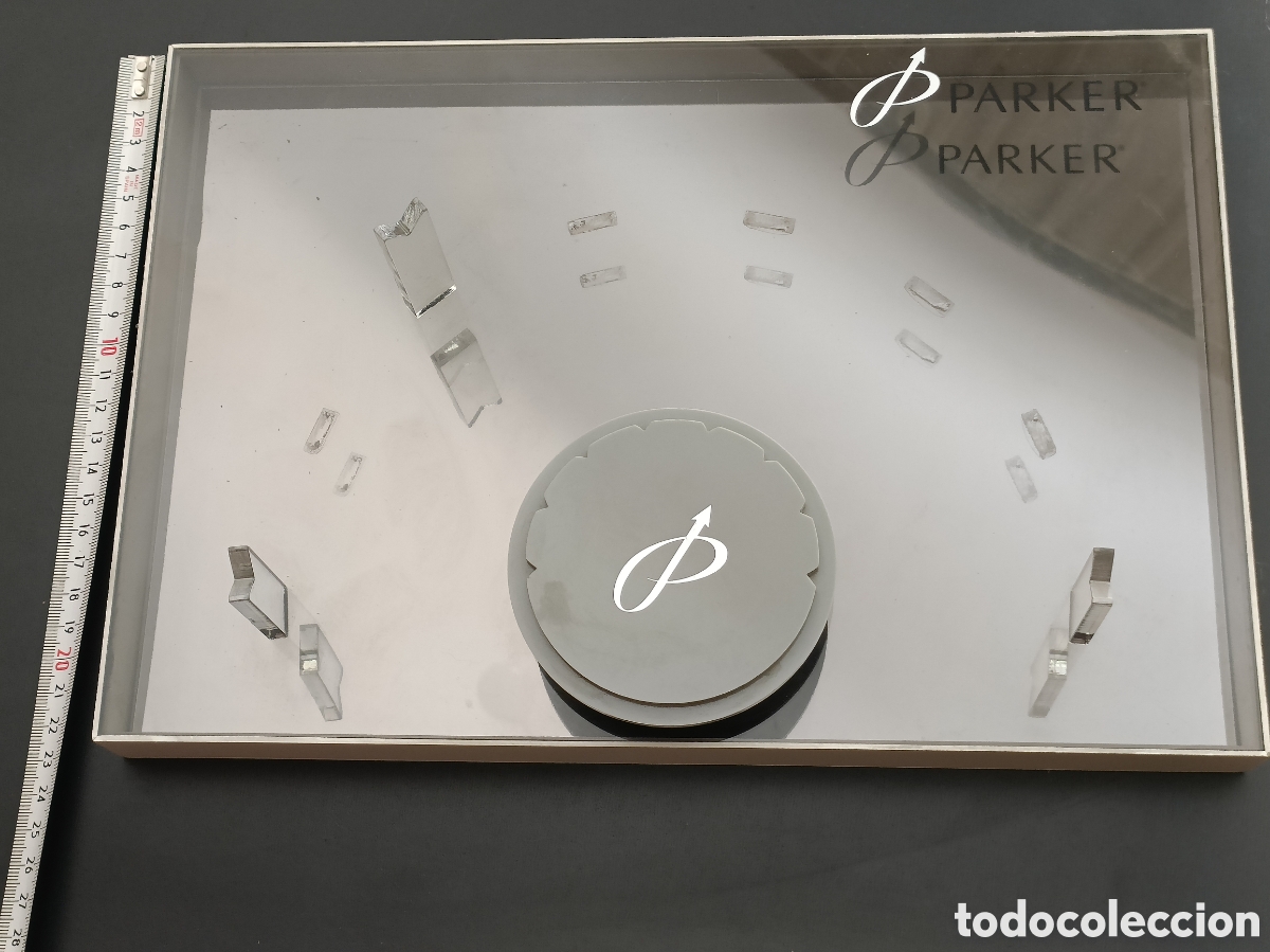 Coleccionismo: Expositor Parker acr&iacute;lico espejado