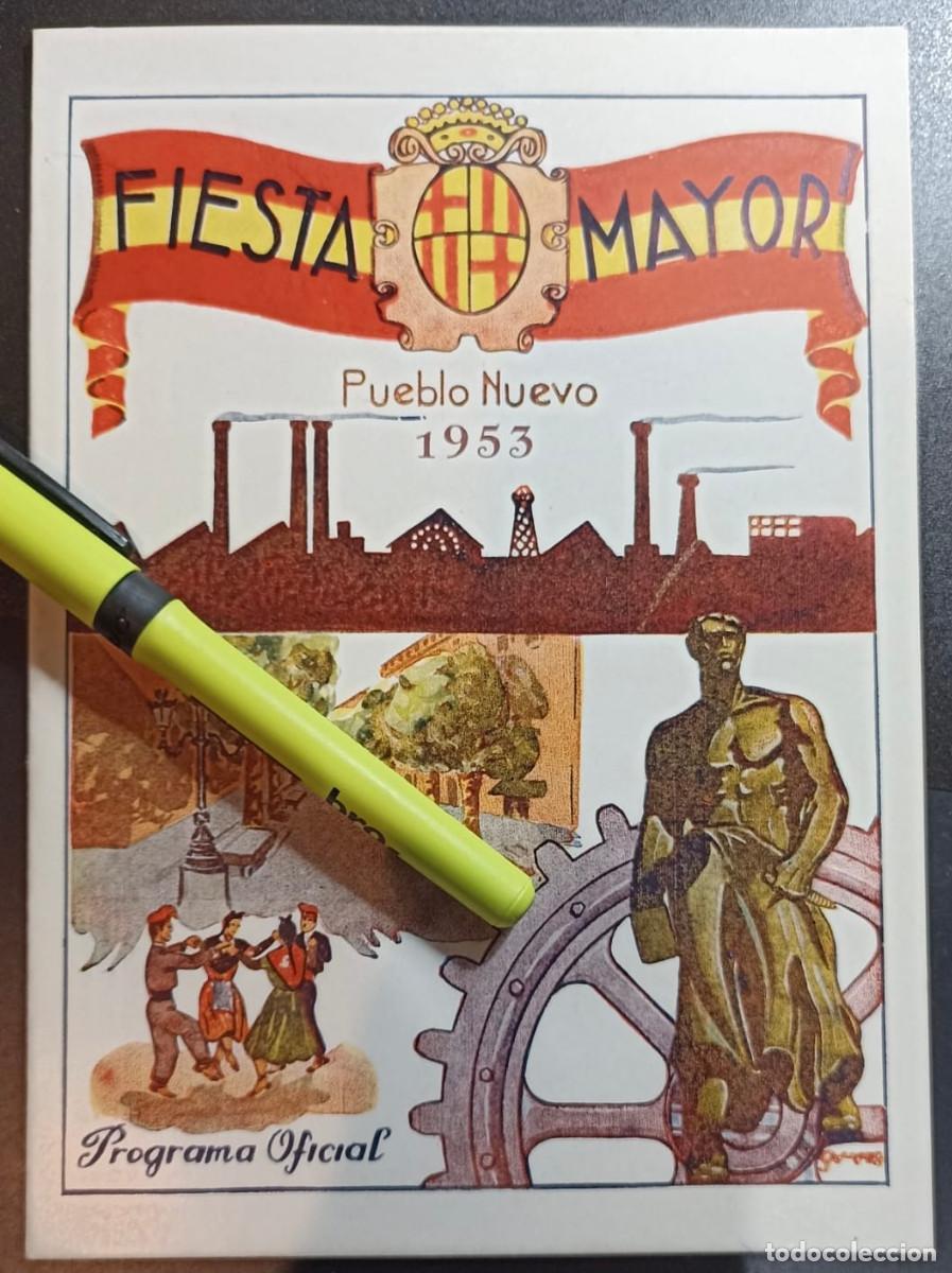 Coleccionismo: POBLENOU - PUEBLO NUEVO Programas Fiestas Mayores 1953 y 1954 ORIGINAL NO ES COPIA
