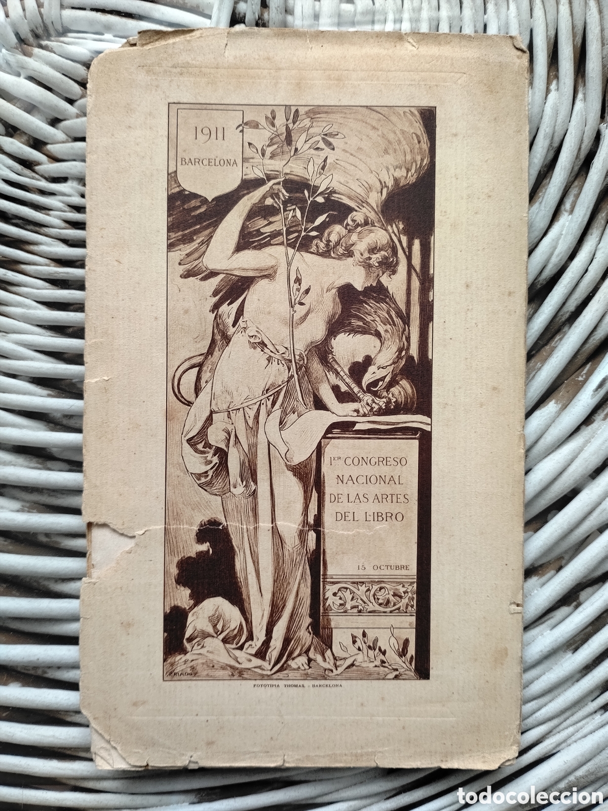 Coleccionismo: Programa del 1er Congreso Nacional de las Artes del Libro. Barcelona 1911