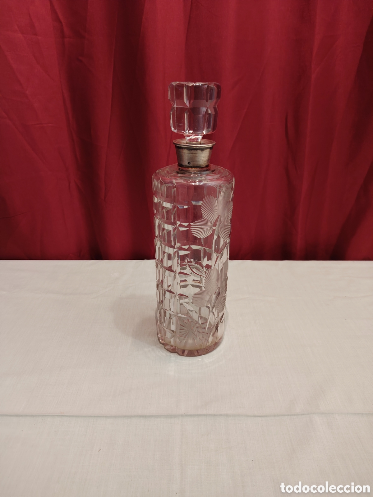 Coleccionismo: Antigua botella de cristal
